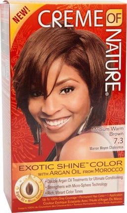 Creme of Nature Hair Color Argan Kit Woman Medium Warm Brown 7.3