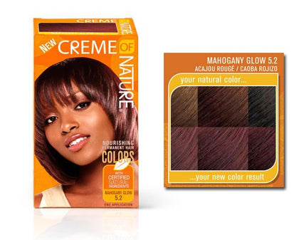 Creme of Nature Permanent Hair Color 5.2 Mahogany Glow - Africa Products Shop